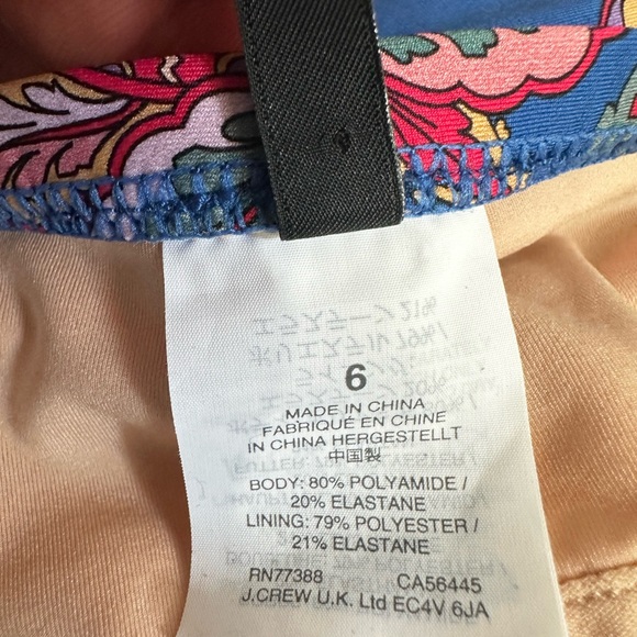 J. Crew High Leg Bandeau One Piece - Picture 3 of 5